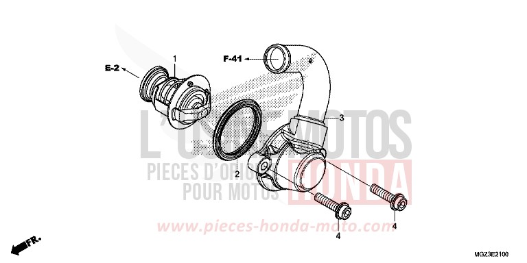 TERMOSTATO per CBR500R ABS ROSS WHITE (NH196) del 2014